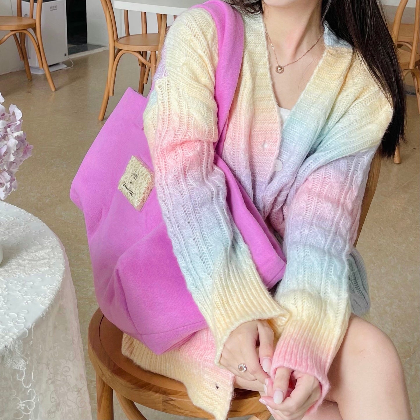 Lydia Unicorn Wool Knit Cardigan