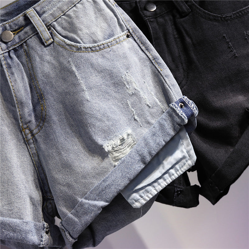 Lorraine Distressed Denim Shorts