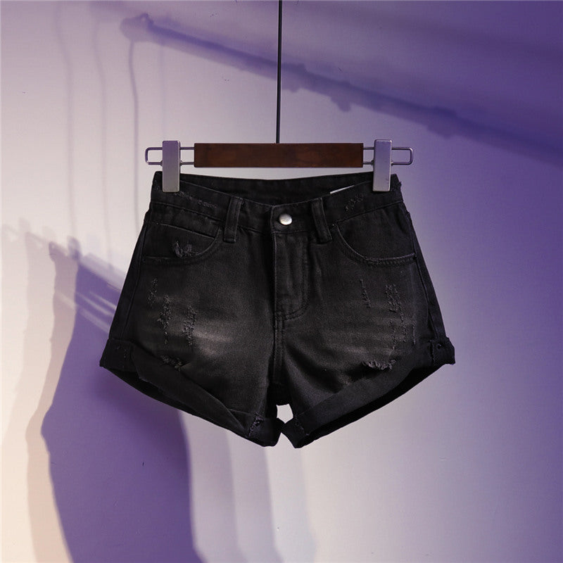 Lorraine Distressed Denim Shorts