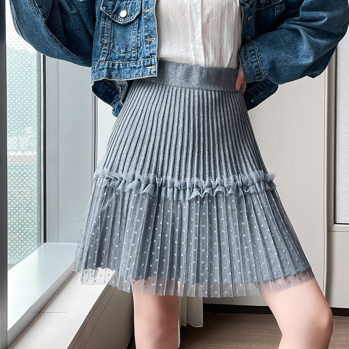 Avrie Knit Tulle Skirt