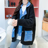 Sarang Spliced Fake 2PC Knit Sweater