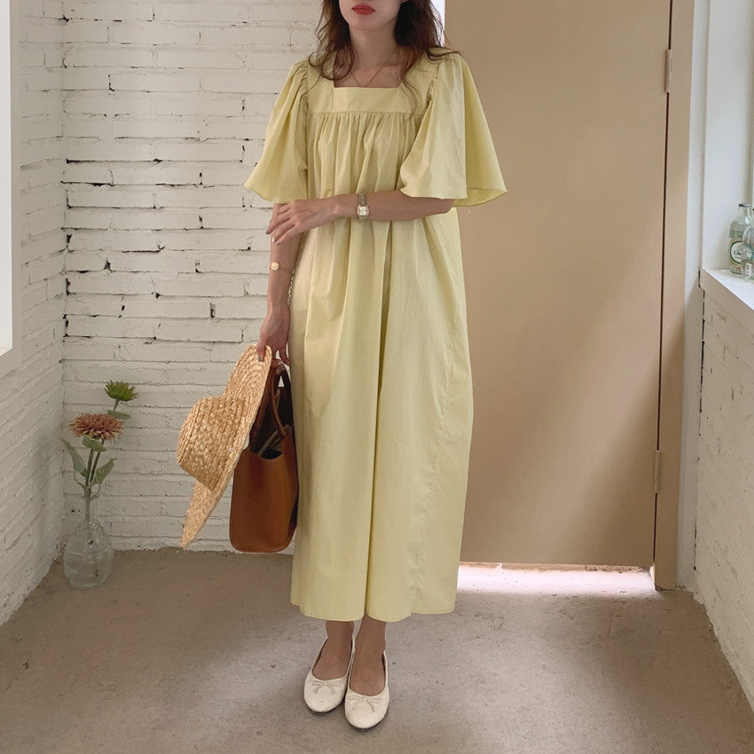 Rui Square Neck Loose Fit Dress