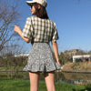 Melanie Ruffle Hem High Waist Short Skirt