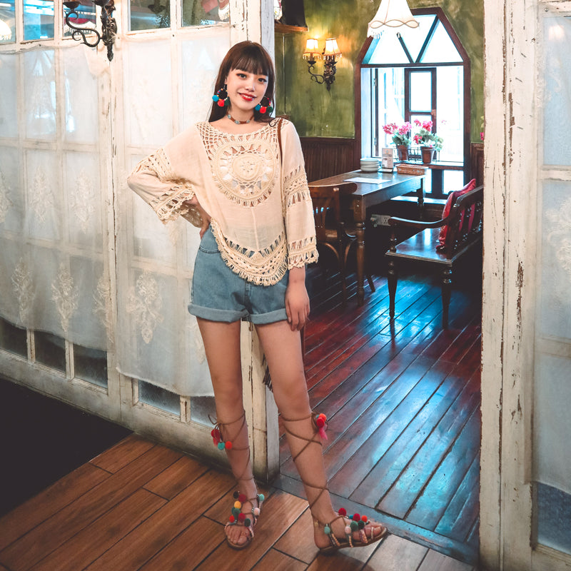 Beatrice Bohemian Crochet Top