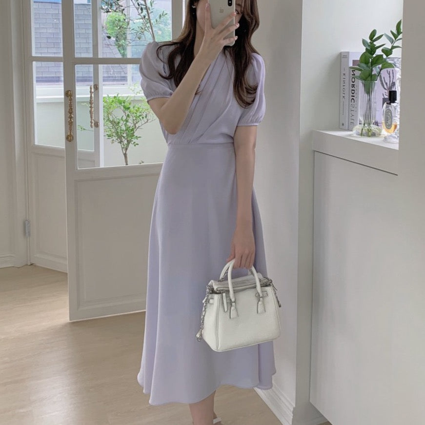 Azie V-Neck Pastel Dress