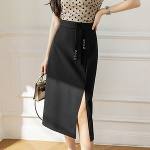 Kaia Midi Slit Skirt