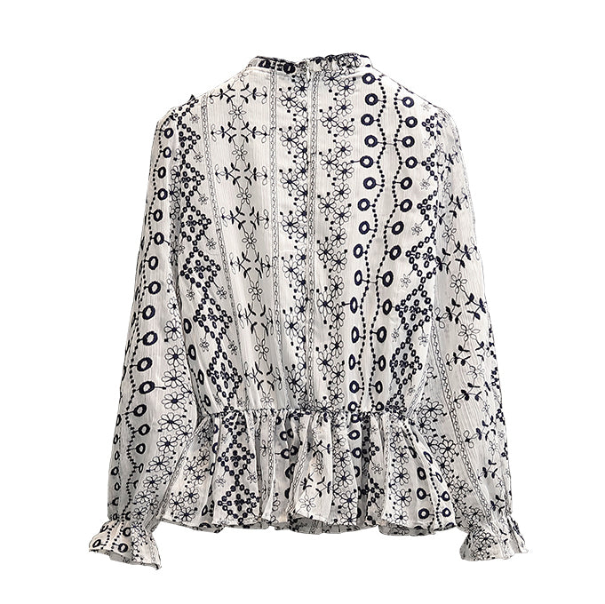 Bessi Abstract Embroidered Blouse