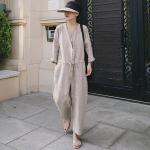 Avareth Cotton Linen Jumpsuit