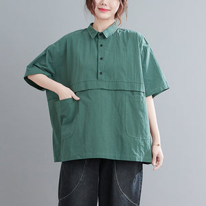 Meda Oversized Button Down Blouse
