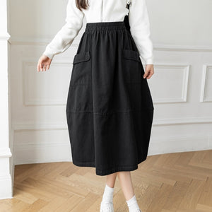 Dara Elastic Waistband Puff Skirt