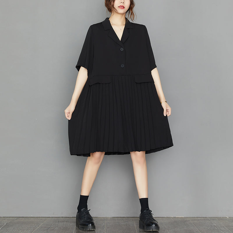 Rita Pleated Hem Loose Fit Dress