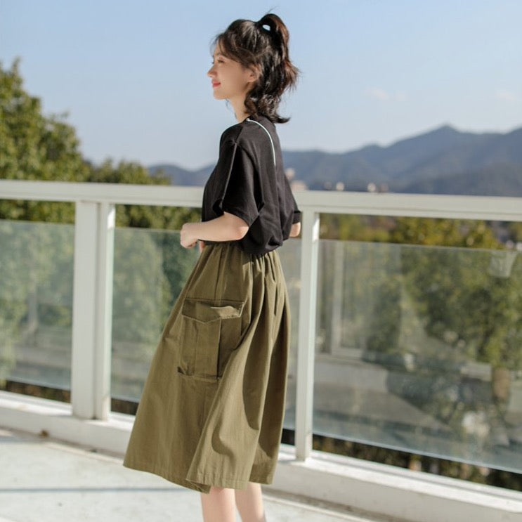 Robin Paneled Military Skirt