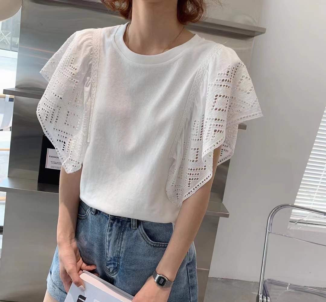 Ciaron Eyelet Sleeve Top