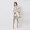 Mya Bohemian Lantern Sleeve Dress with Belt