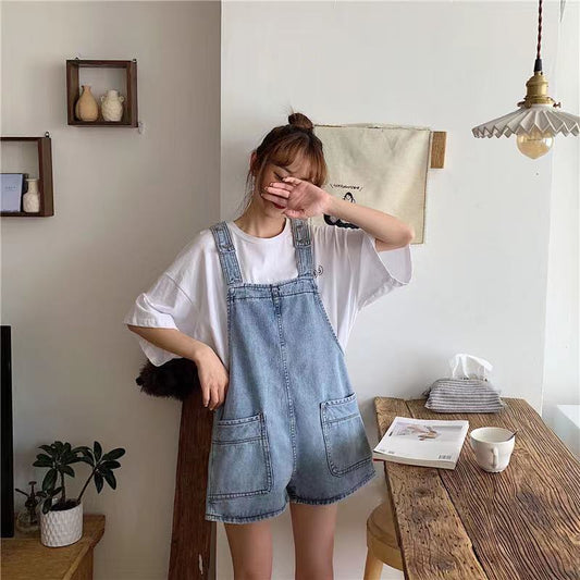 Kate Denim Overall Romper