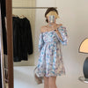 Faye Bubble Sleeve Off Shoulder Floral Dress
