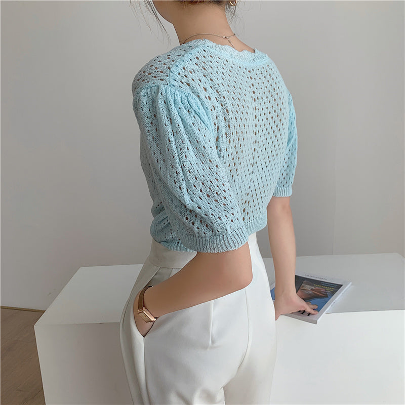 Molly Knit Button Down Top