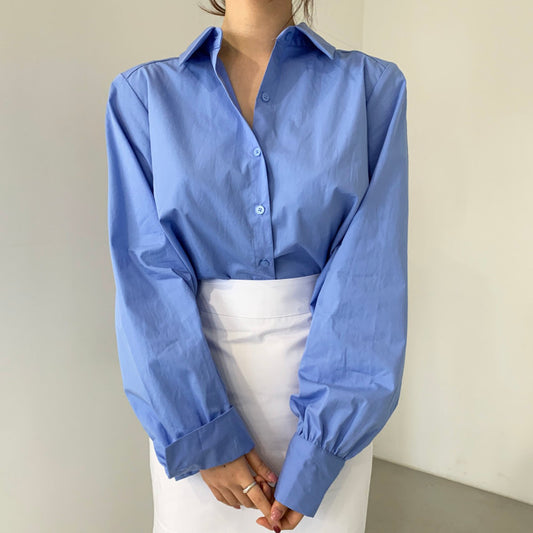 Razelle Pleated Back Long Sleeve Shirt