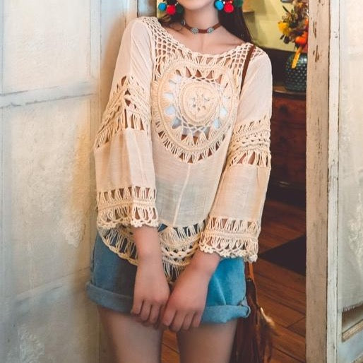 Beatrice Bohemian Crochet Top