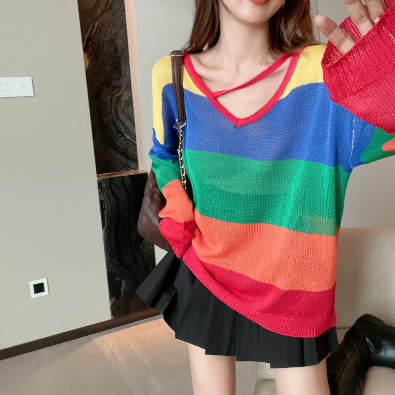 Kesin Rainbow Knit Pullover