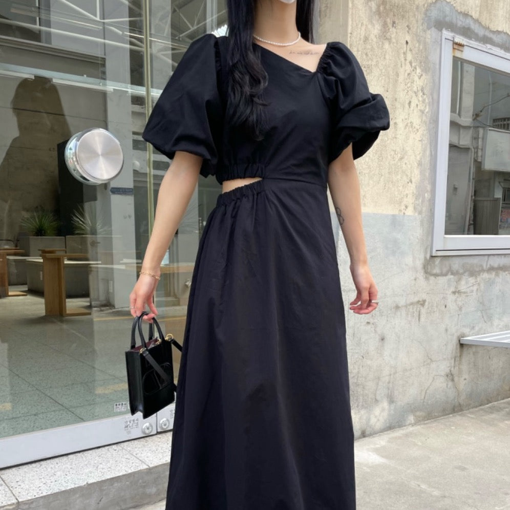 Fanie Disjointed Lantern Sleeve Dress