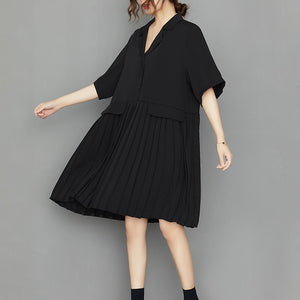 Rita Pleated Hem Loose Fit Dress