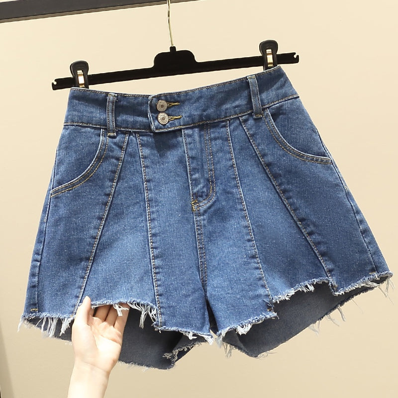 Ollie Ripped Hem Denim Shorts