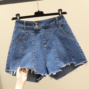 Ollie Ripped Hem Denim Shorts