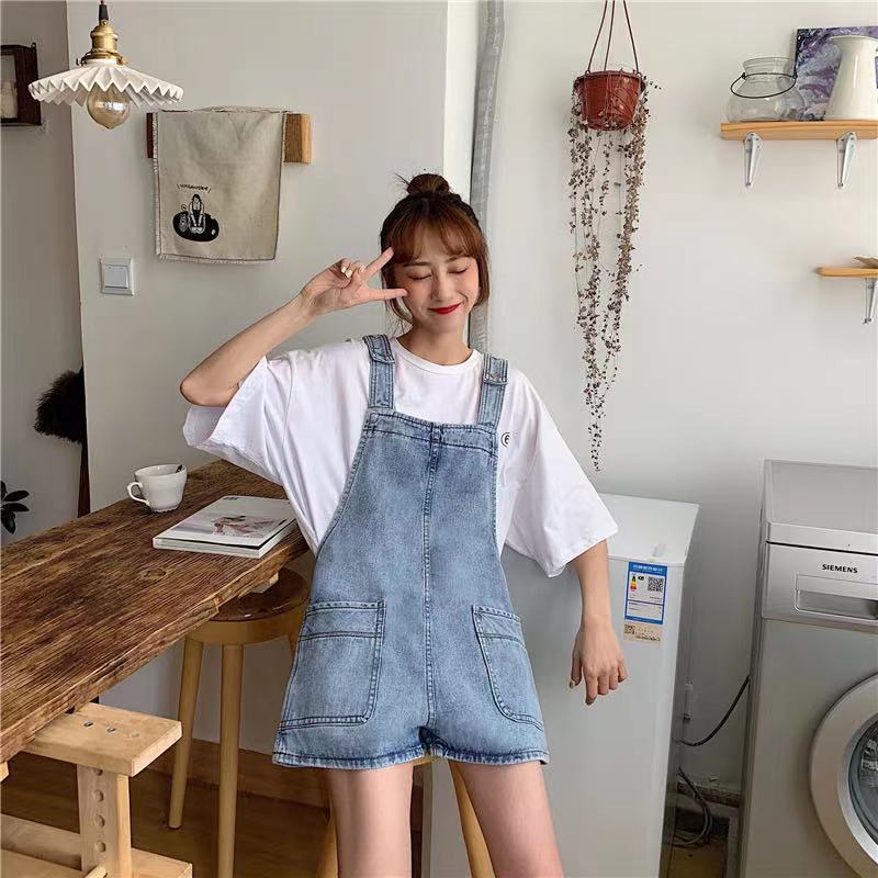 Kate Denim Overall Romper