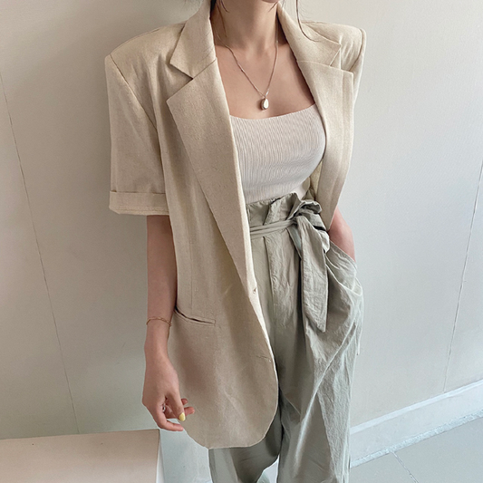 Marlo Cotton Linen Jacket