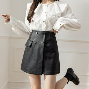 Hazel A-Line PU Skirt