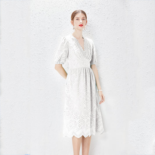 Rosina Lace Eyelet Dress