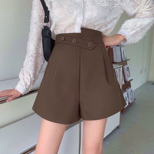 Sonya Asymmetric Button Shorts