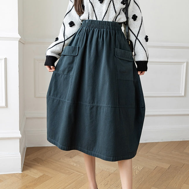 Dara Elastic Waistband Puff Skirt