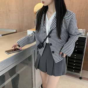 Essie Checkered Blazer Jacket