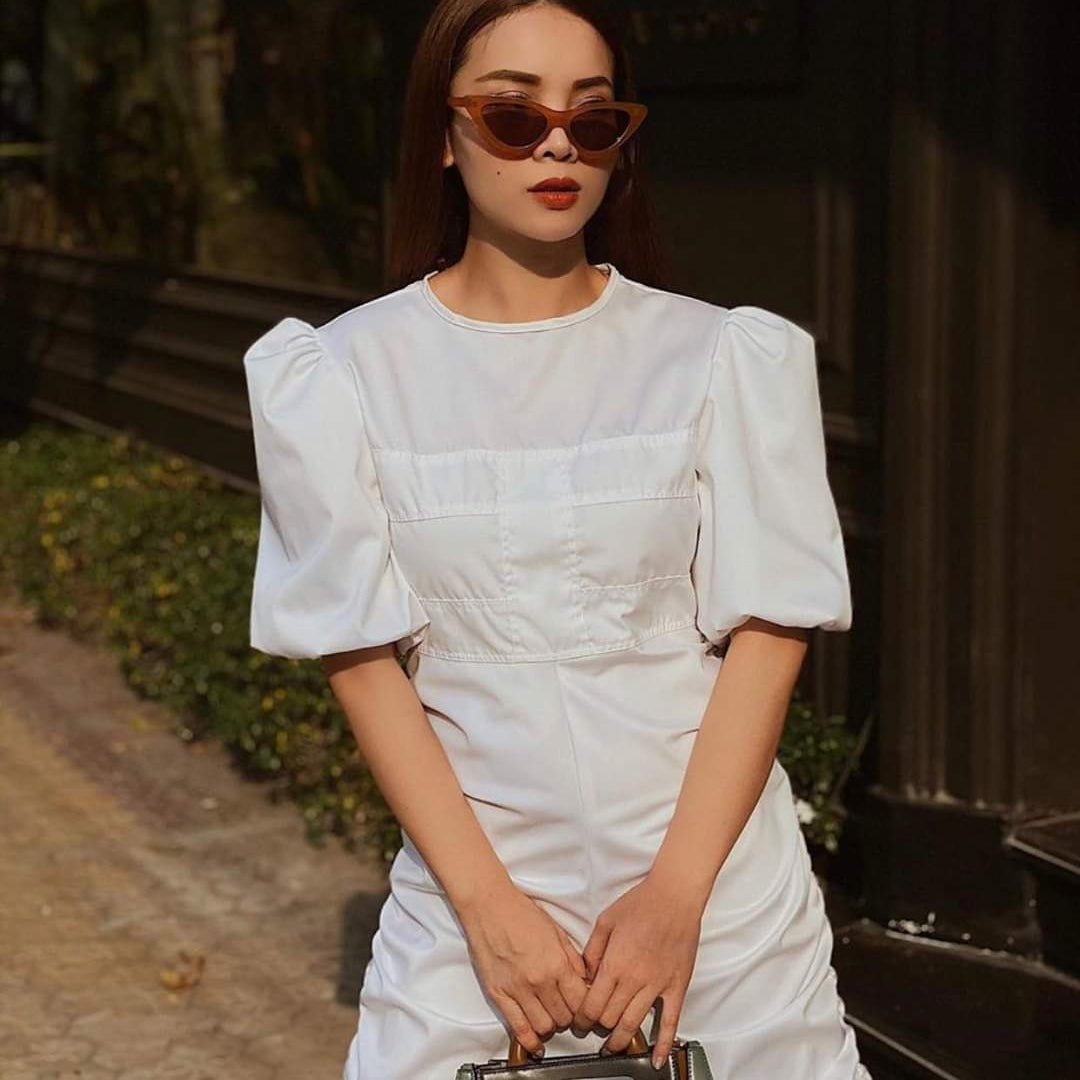 Puff Sleeve Short Dress