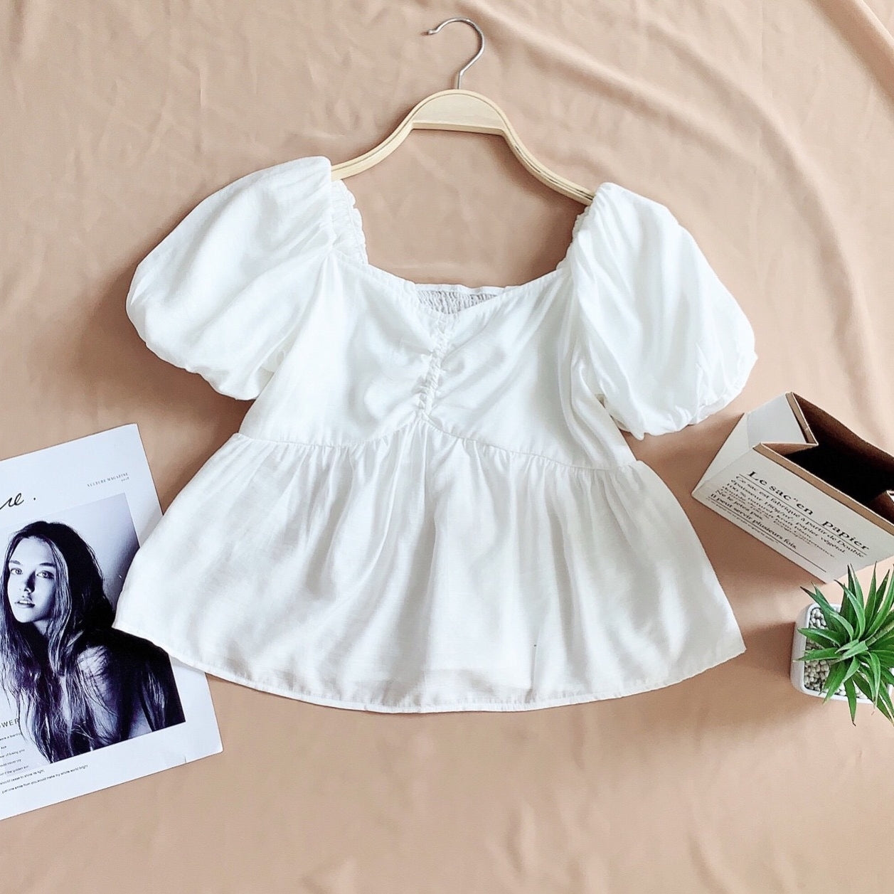 Babydoll Back Smock Top