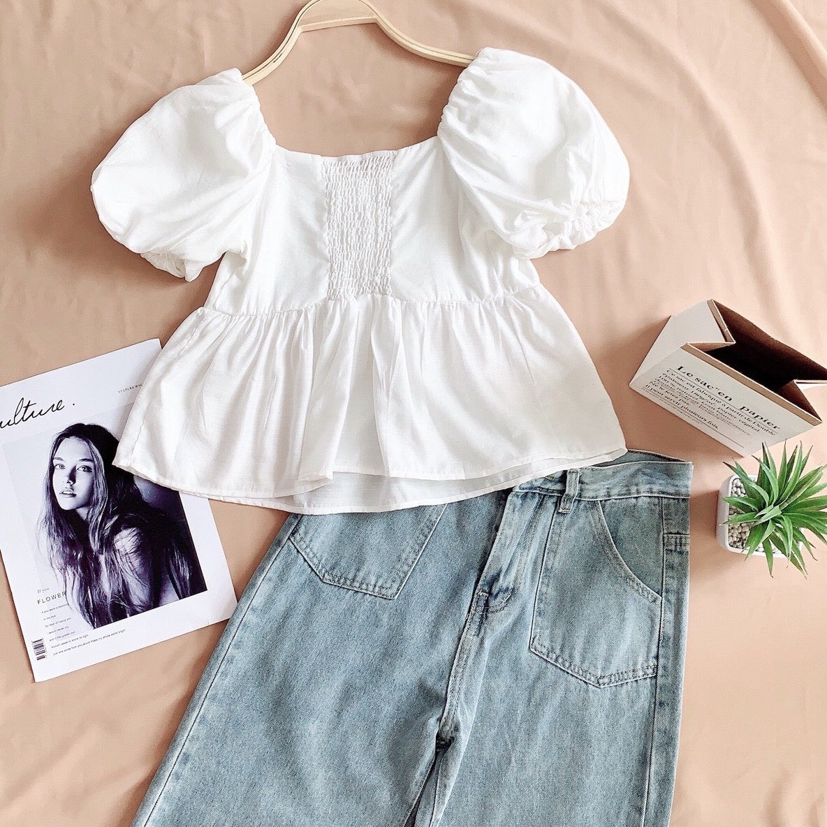 Babydoll Back Smock Top