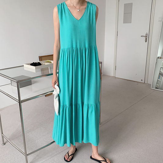 Aubree Sleeveless V-Neck Layered Dress