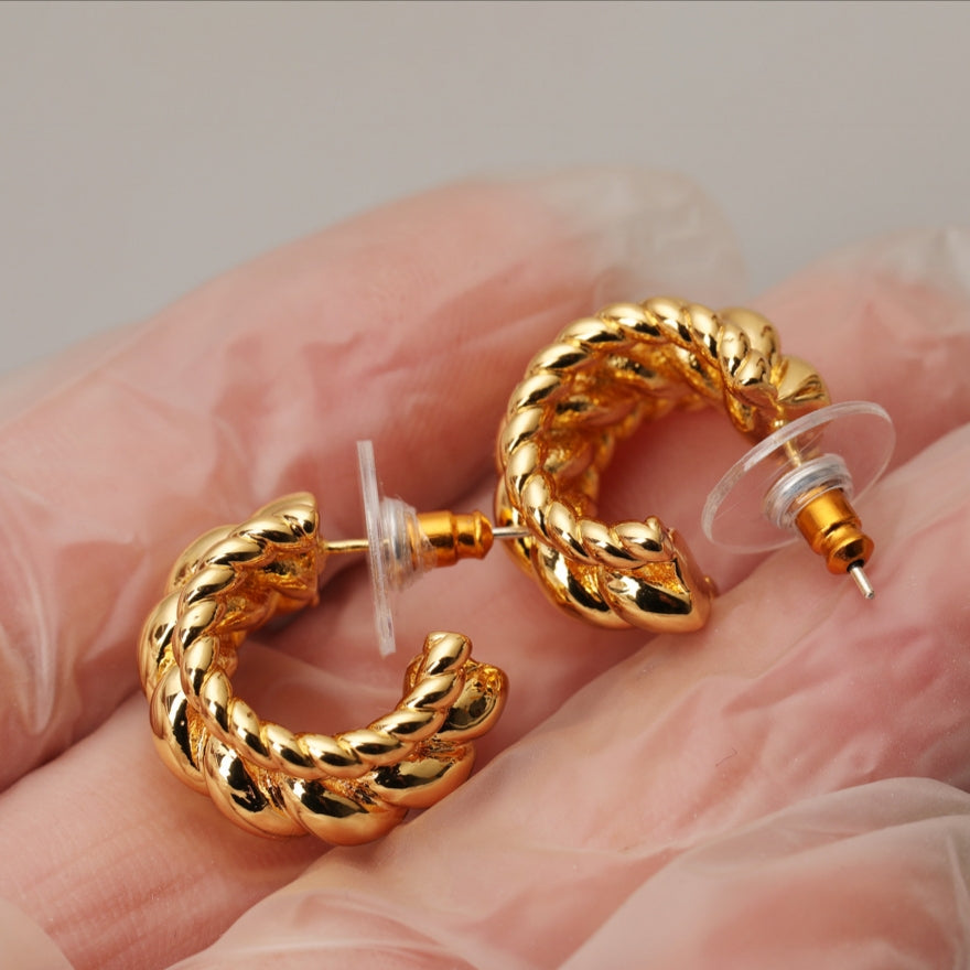 Rowan Twist Hoop Earrings