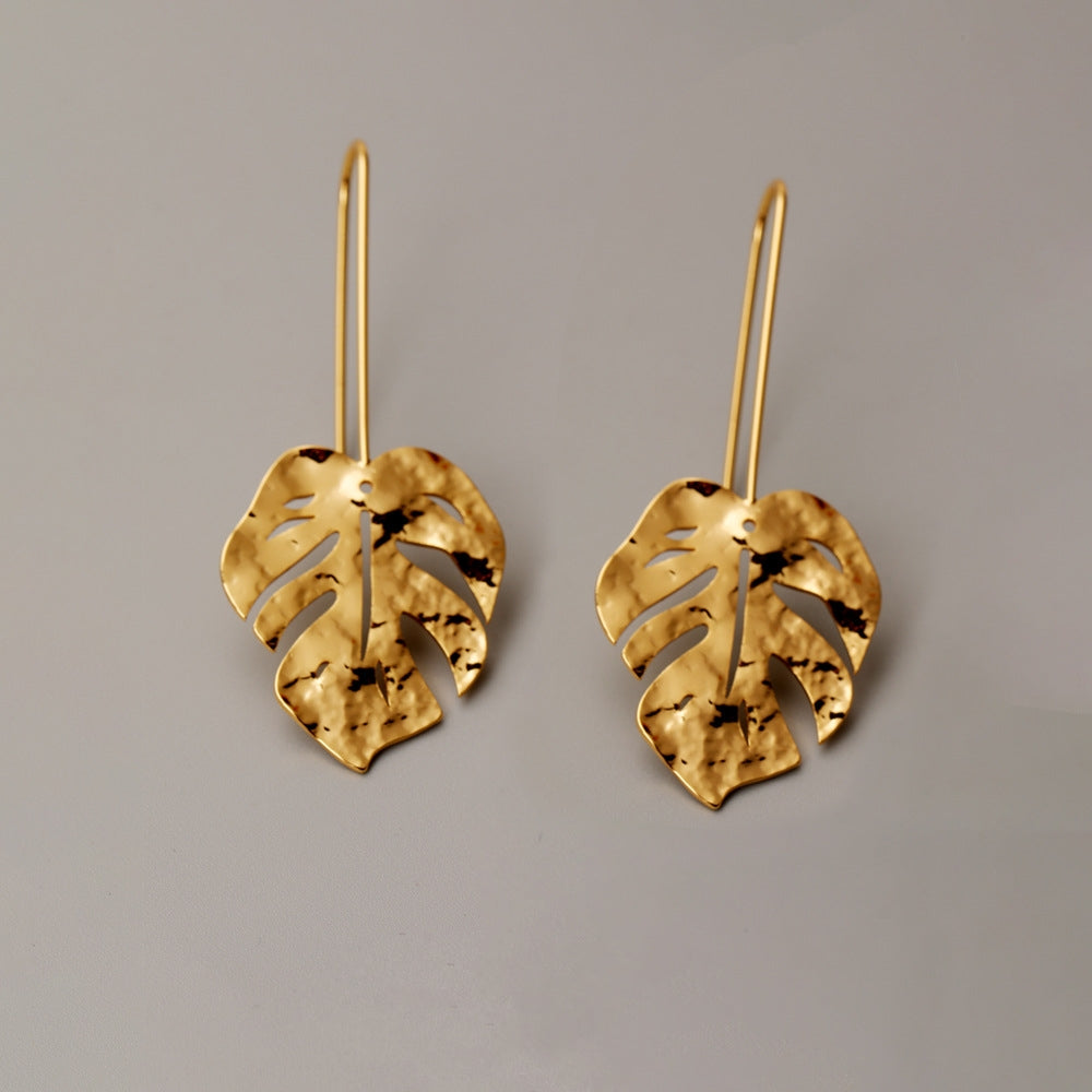 Jessica Long Leaf Earrings