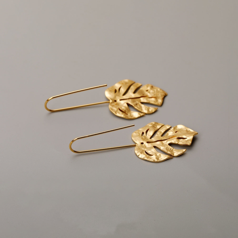 Jessica Long Leaf Earrings