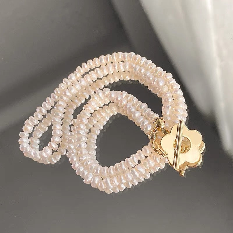 Tiana Flower Pearl Necklace