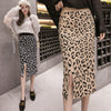 Leopard Print Knit Skirt