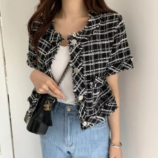 Celia Tweed Crop Jacket