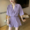 Short Sleeve Wide Leg 2pcs Set