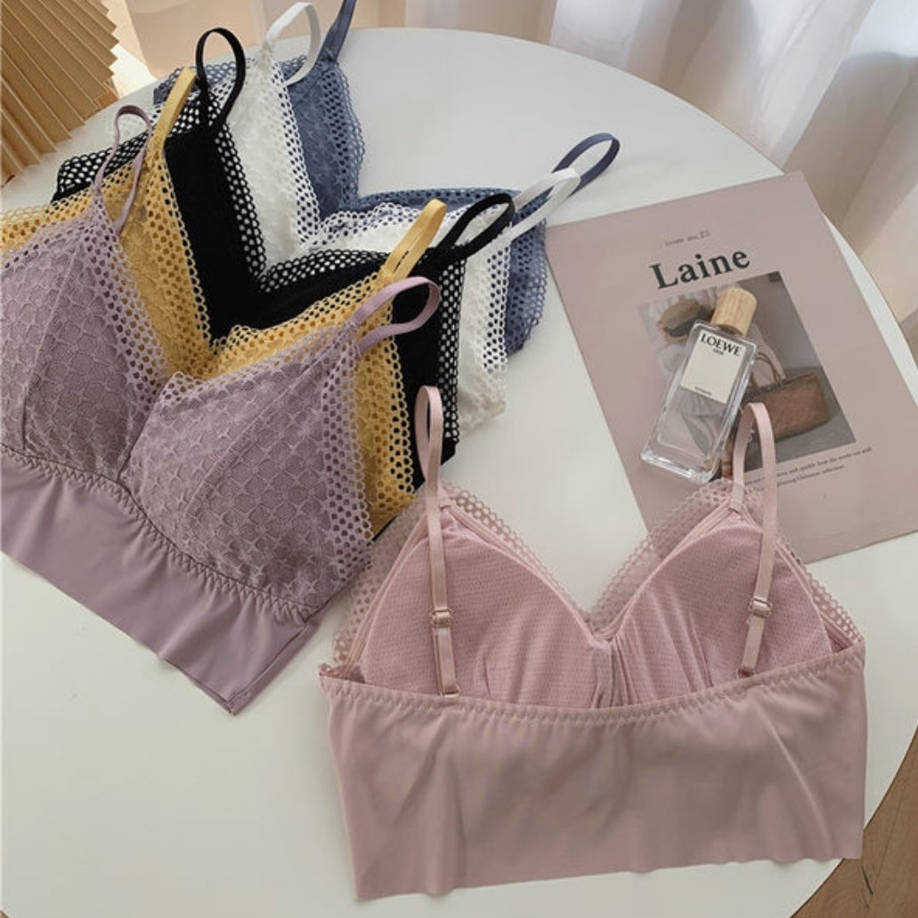 Crochet Lace V-Neck Bralette