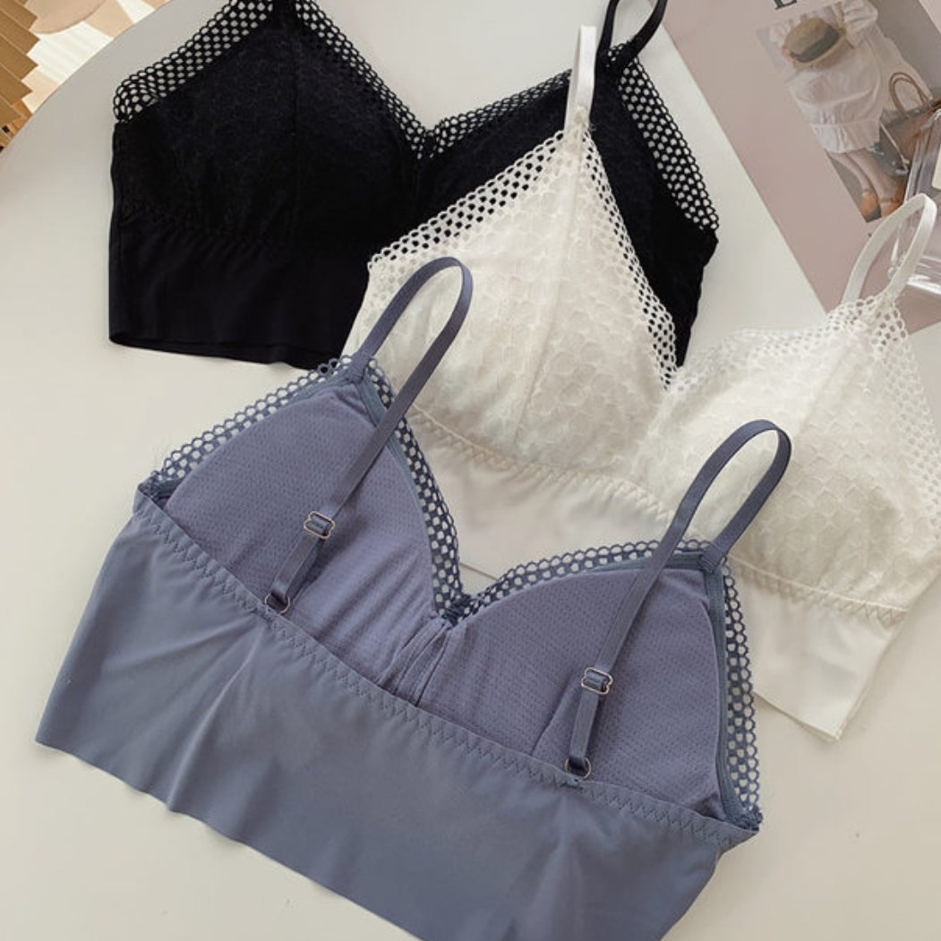 Crochet Lace V-Neck Bralette