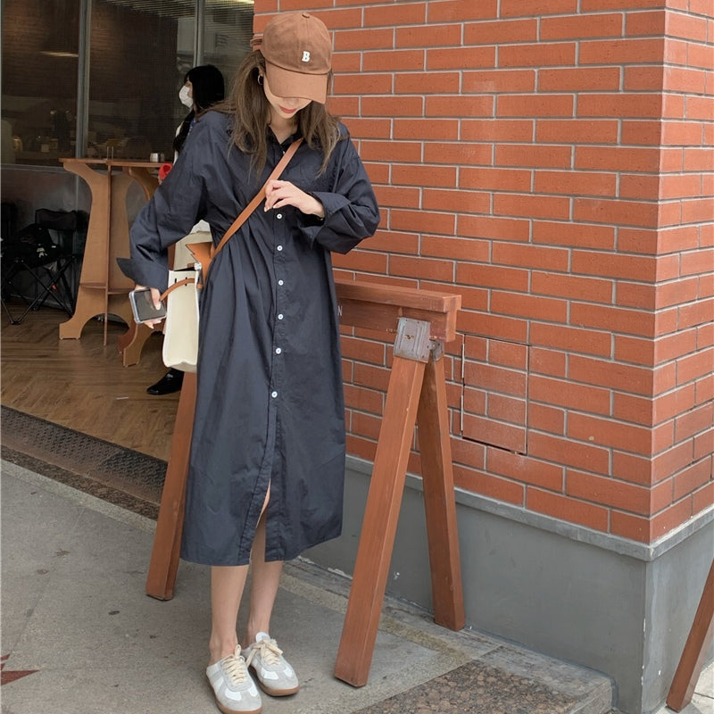 Alyssia Button Down Shirt Dress