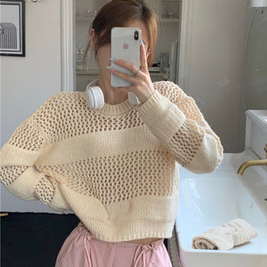 Leah Hollow Knit Sweater